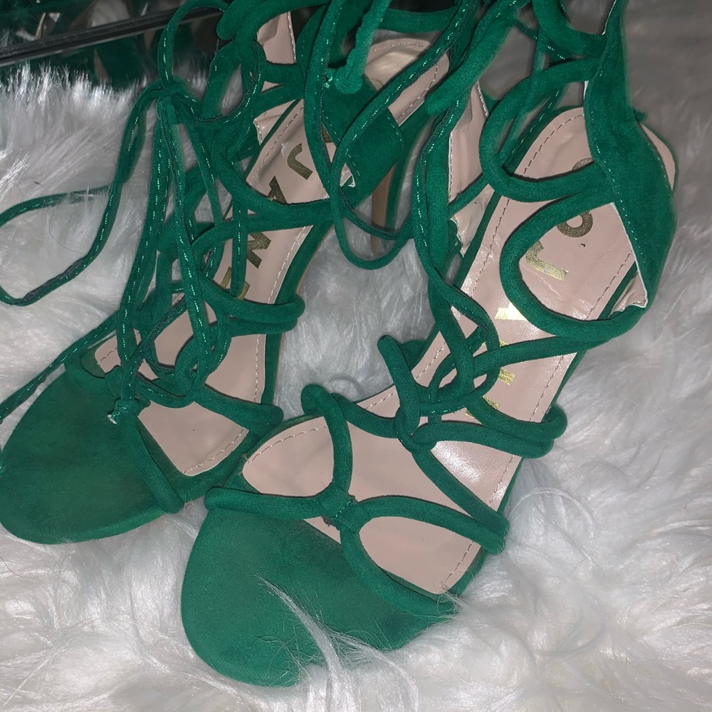 Hollow out Lace up Thin Heel Sandals